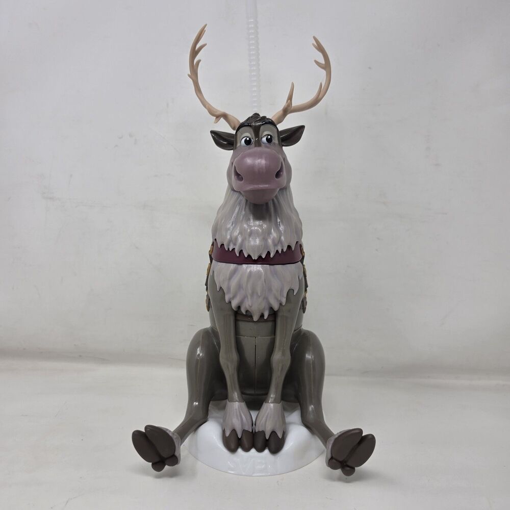 Disney Parks Frozen Sven 13" Sipper Cup Souvenir Drink Tumbler Straw Base New